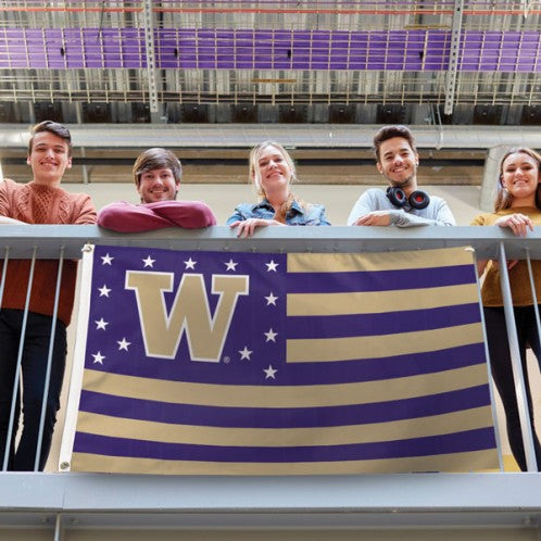 3x5 University of Washington Huskies Stars & Stripes Team Flag; Polyester H&G