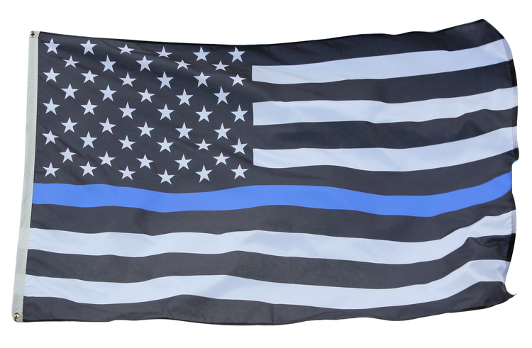 4x6 Thin Blue Line American Outdoor Nylon Flag