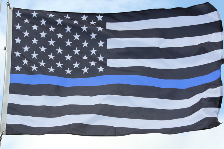 5x8 Thin Blue Line American Outdoor Nylon Flag