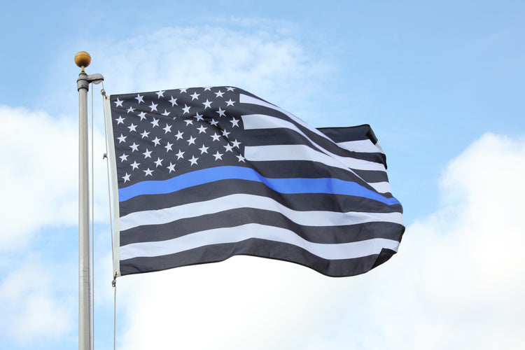 4x6 Thin Blue Line American Outdoor Nylon Flag