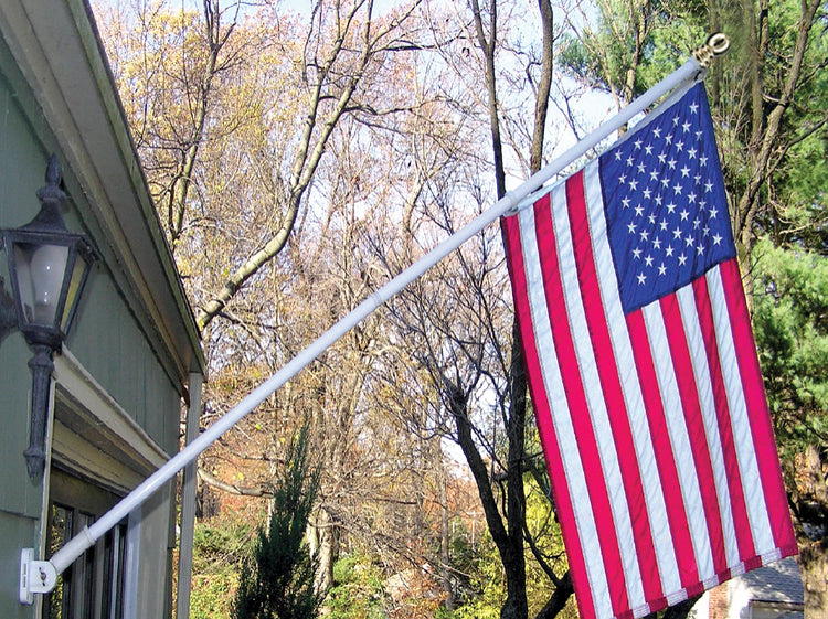 6'x1" White Aluminum Tangle Free Rotating Flagpole