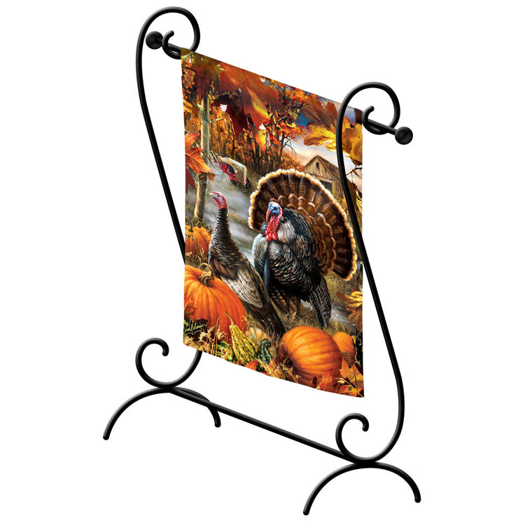 Estate Scroll Garden Flag Stand