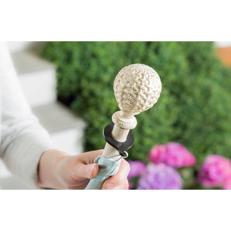 Basketweave Metal Finial for Telescoping House Pole