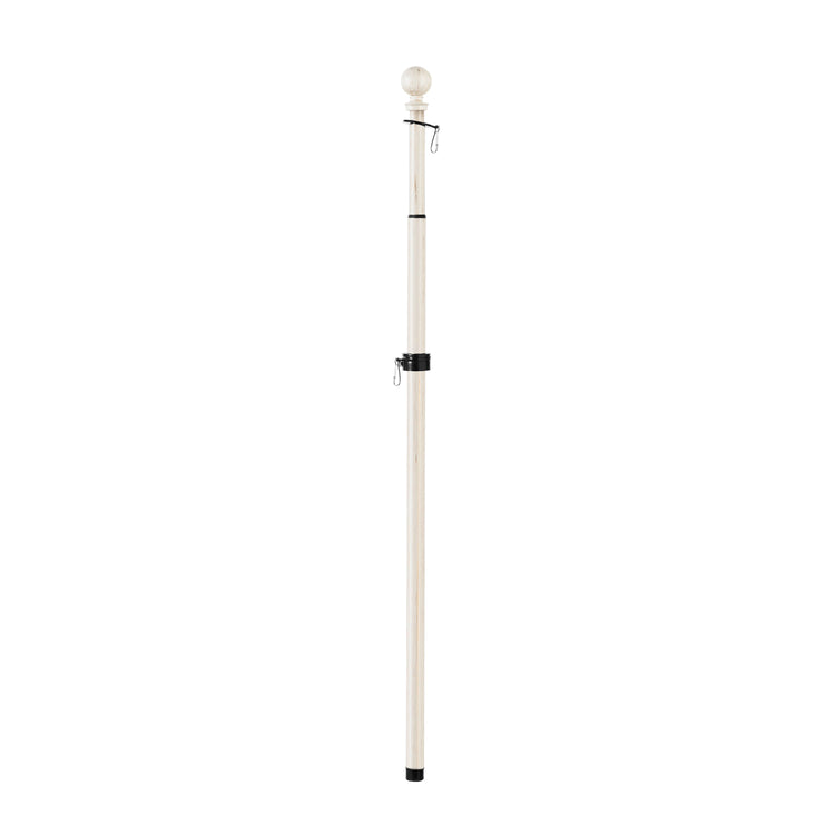 5' Adjustable Ivory Metal House Flagpole
