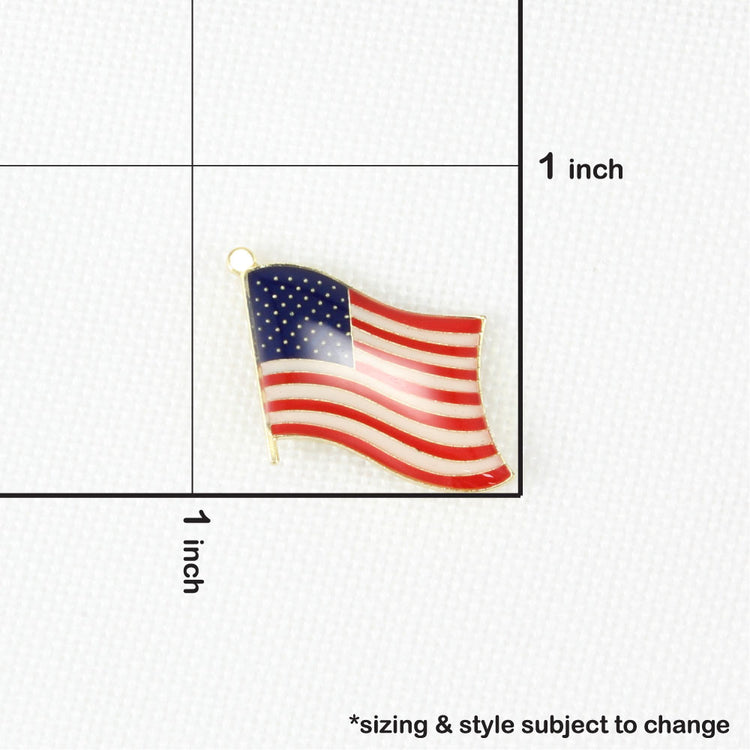 Waving American Flag Lapel Pin