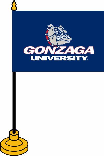 4"x6" Gonzaga University Bulldogs Stick Flag Set