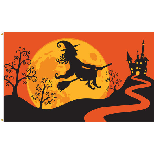 3x5 Halloween Witch Flight Seasonal Outdoor Nylon Flag