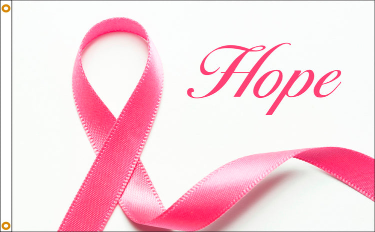 3x5 Hope Pink Ribbon Outdoor Nylon Flag
