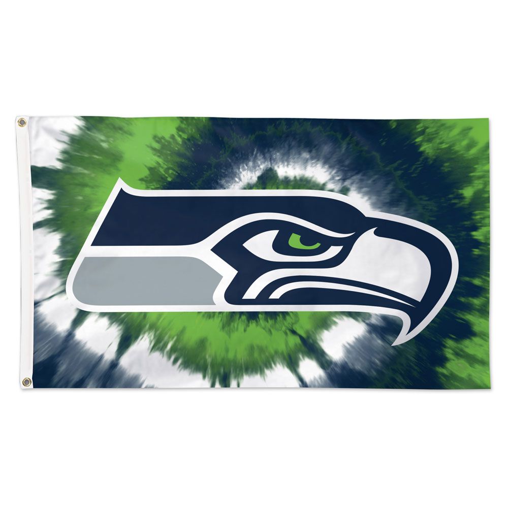 3x5 Seattle Seahawks Tie Dye Outdoor Flag | Flags A' Flying, image size:1000x1000