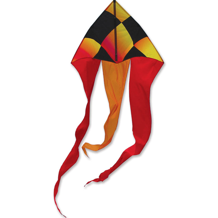 Liquid Check Polyester Flo-tail Delta Kite