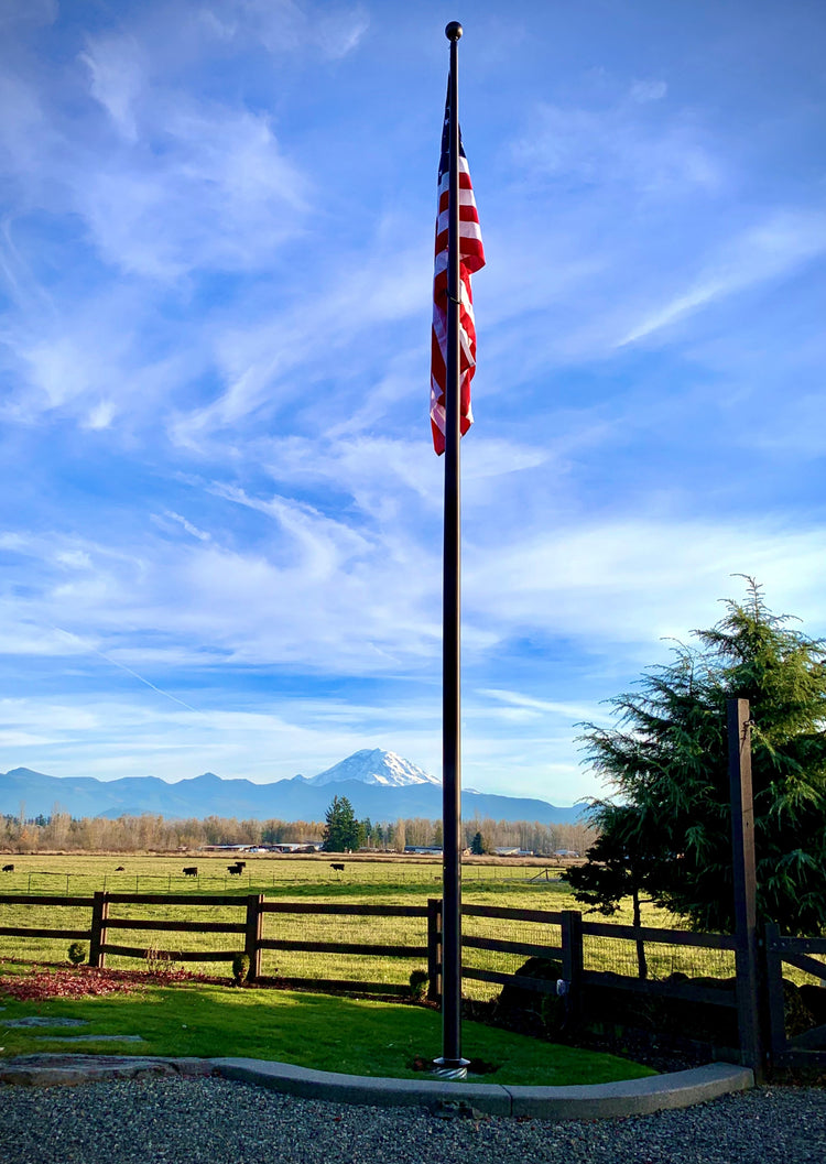 8x12 American Outdoor Sewn Polyester Flag