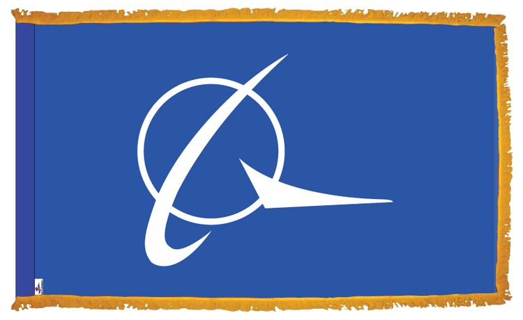 4x6 Boeing Indoor/Parade Nylon Flag with Fringe