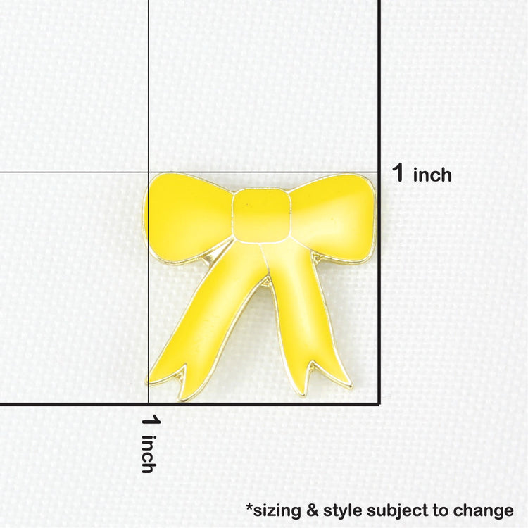 Yellow Military Service Support Bow Lapel Pin