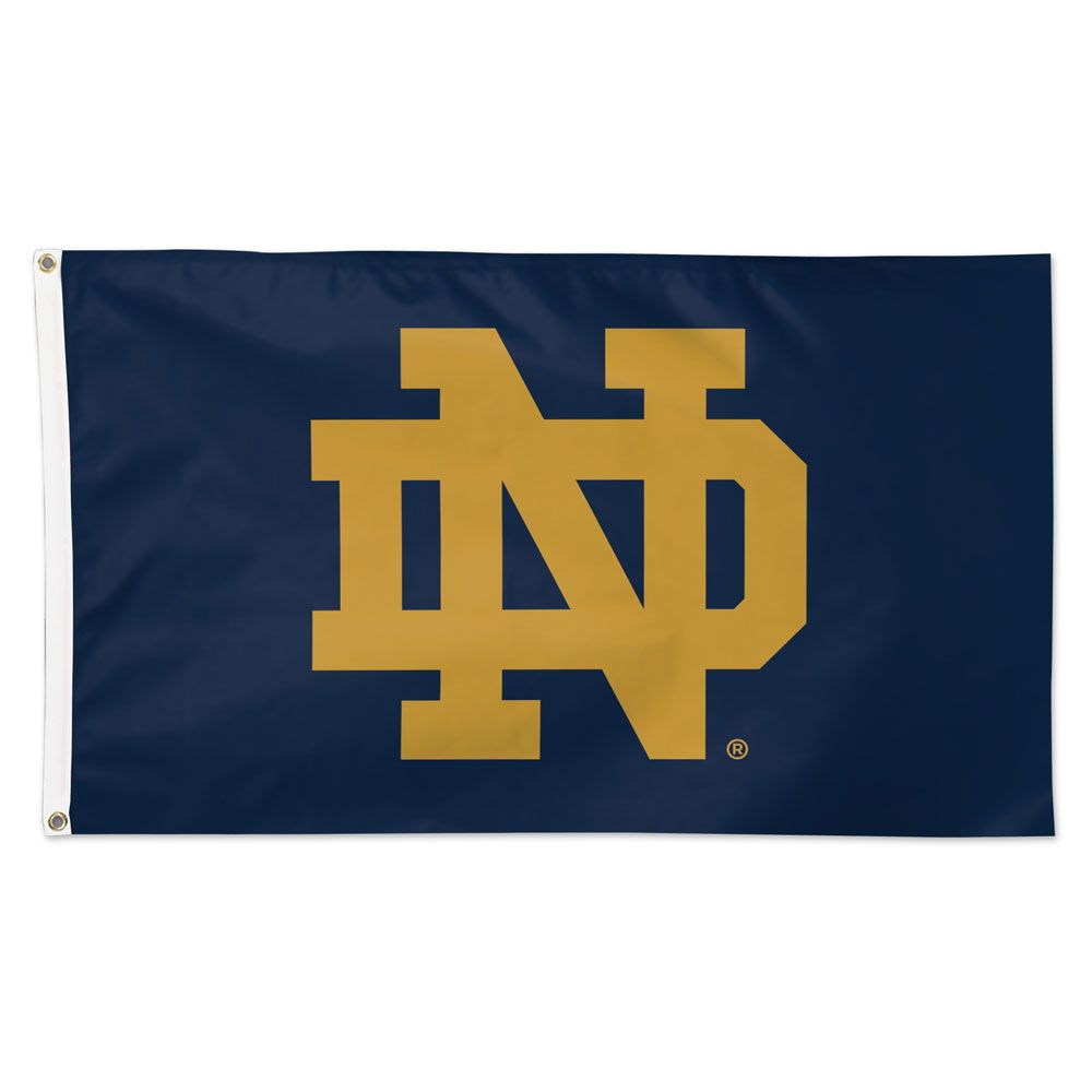 Drapeau Notre Dame Fighting Irish, 90x150cm (3x5ft), 100% Polyester, Multicolore. Parfait Pour Supporter L'équipe !