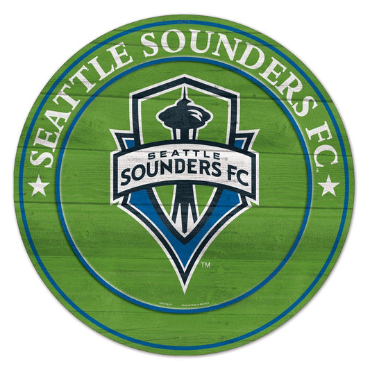 19.75" Seattle Sounders Round Wood Sign
