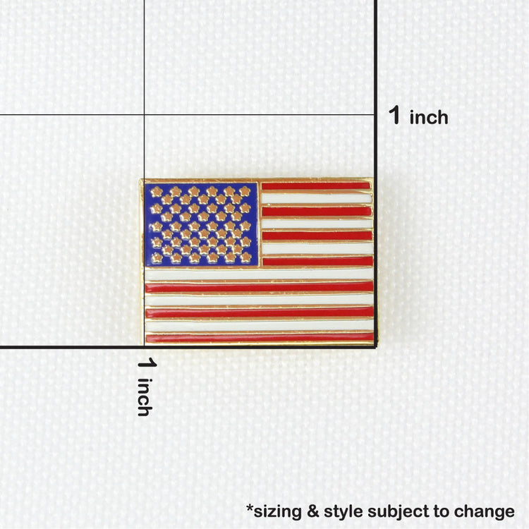 US Rectangle Flag Lapel Pin