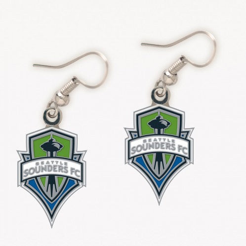 Seattle Sounders FC Cloisonne Logo Earrings