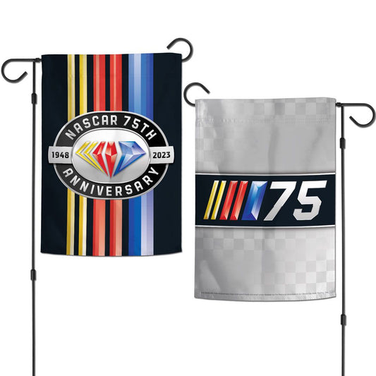 12.5"x18" NASCAR Racing 75th Anniversary Double-Sided Garden Flag