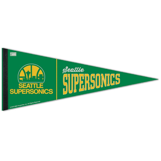12"x30" Seattle Supersonics Premium Felt Pennant