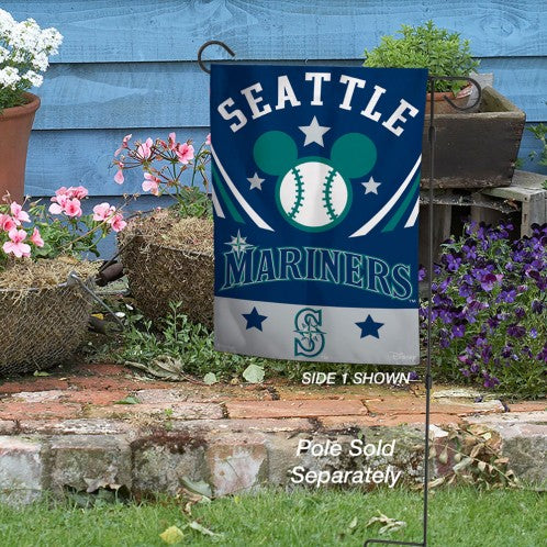 12.5"x18" Seattle Mariners with Mickey Mouse Garden Flag