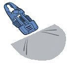 Medium White Plastic Banner/Flag Clip