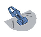 Medium White Plastic Banner/Flag Clip