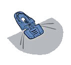 Medium White Plastic Banner/Flag Clip