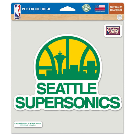 8"x8" Seattle Supersonics Perfect Cut Color Decal