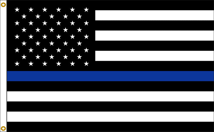 4x6 Thin Blue Line American Outdoor Nylon Flag