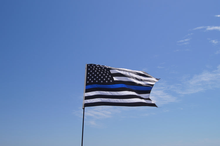 3x5 Thin Blue Line American Outdoor Nylon Flag