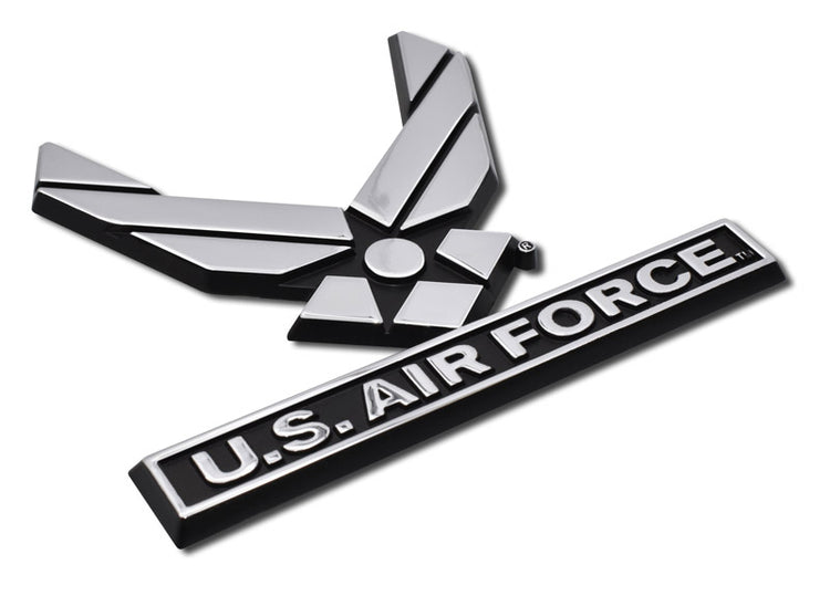 US Air Force Wings Chrome Automobile Emblem