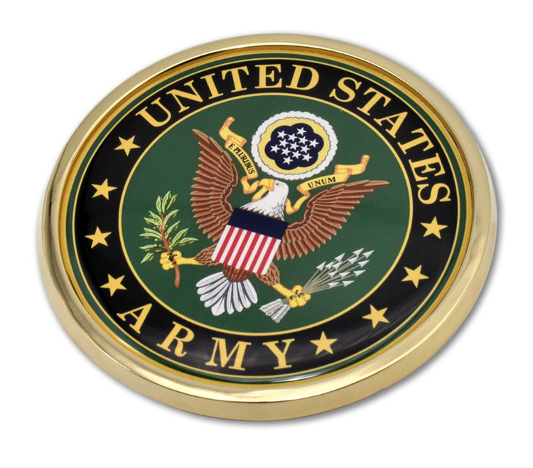 US Army Chrome Automobile Emblem