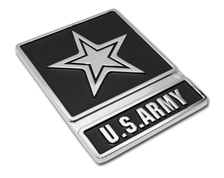 US Army Star Chrome Automobile Emblem