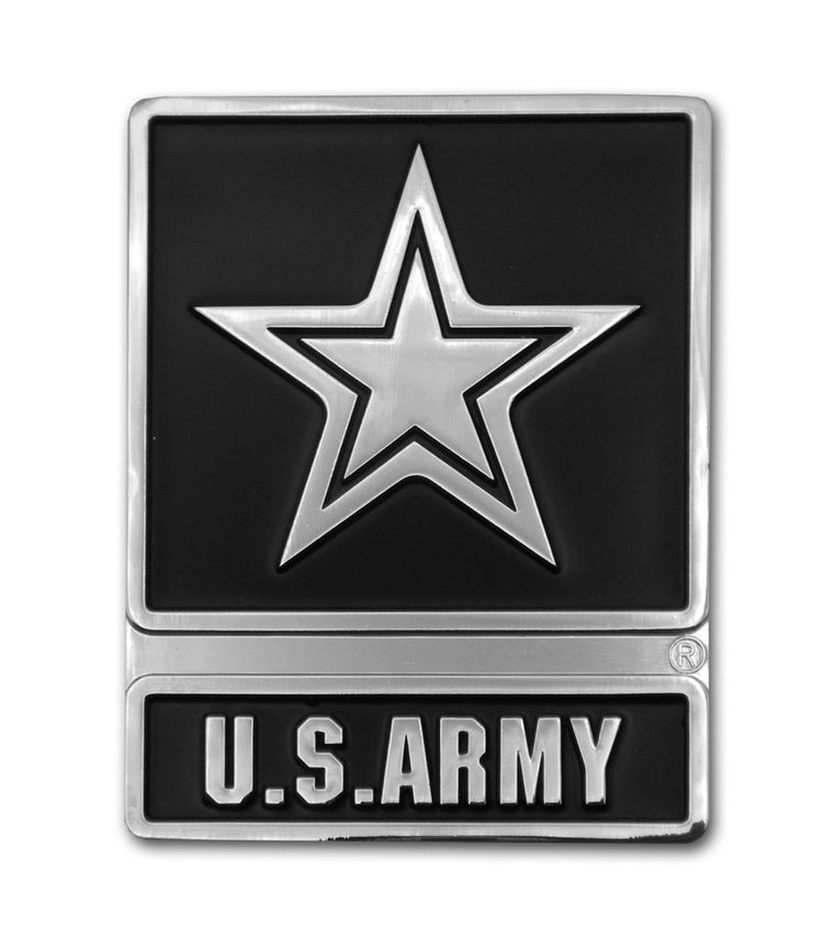 US Army Star Chrome Automobile Emblem