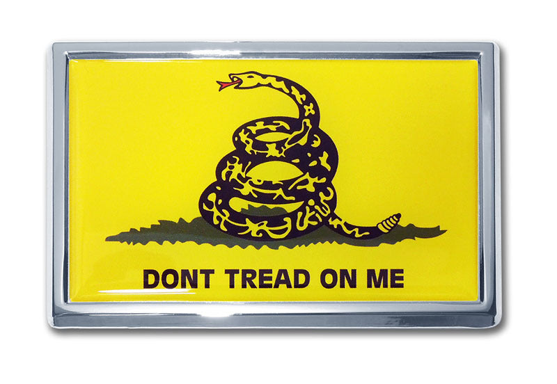 Gadsden Flag Chrome Automobile Emblem Flags A' Flying