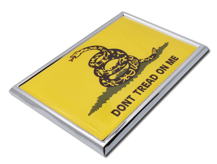 Gadsden Flag Chrome Automobile Emblem