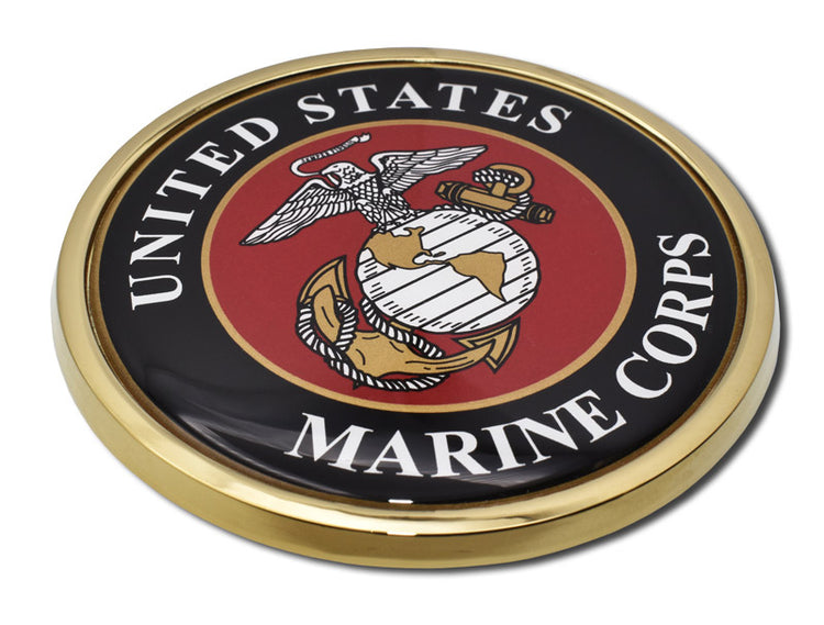 US Marine Corps Chrome Automobile Emblem