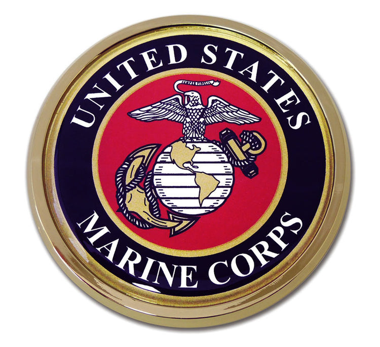 US Marine Corps Chrome Automobile Emblem