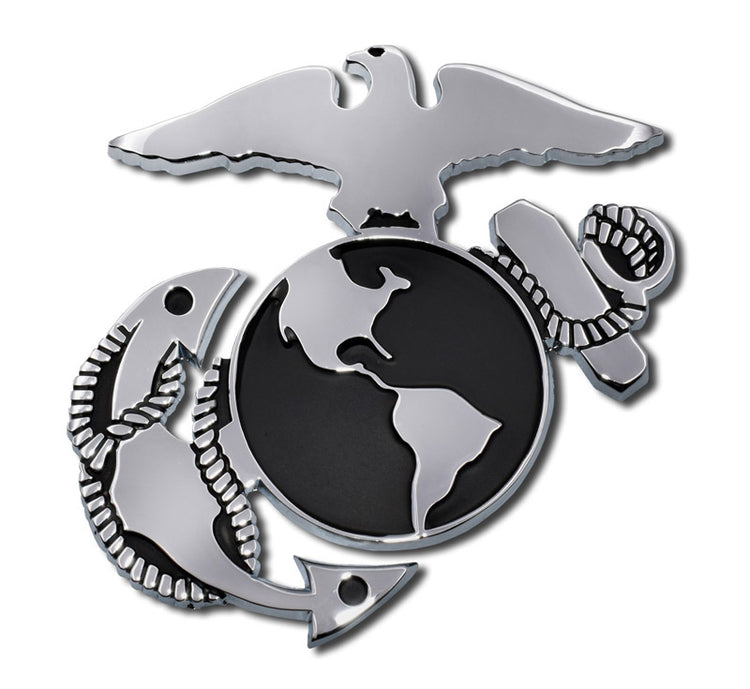 US Marine Corps Insignia Chrome Automobile Emblem