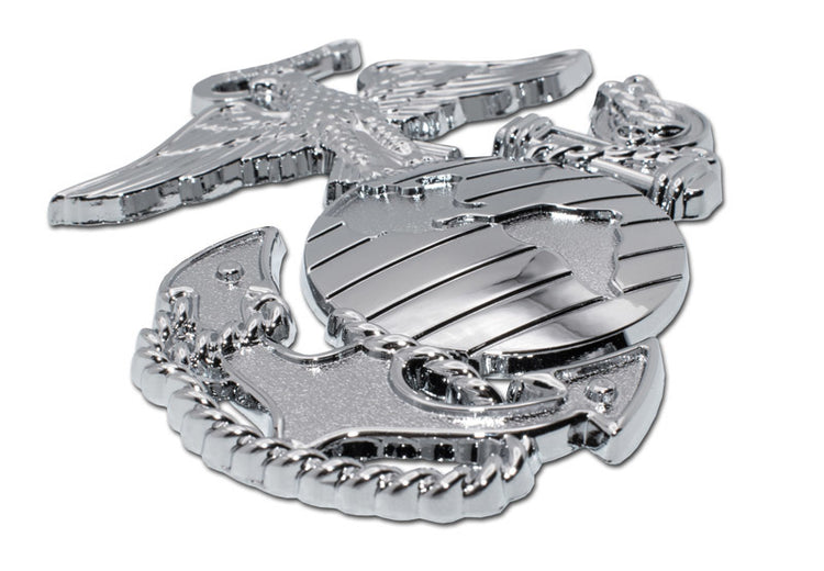US Marine Corps Premium Insignia Chrome Automobile Emblem Accent