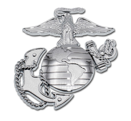 US Marine Corps Premium Insignia Chrome Automobile Emblem Accent