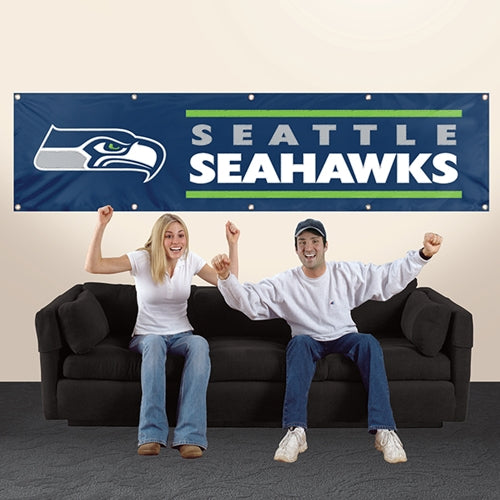 2'x8' Seattle Seahawks Applique/Embroidered Nylon Banner