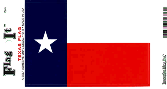 Texas State Flag Decal