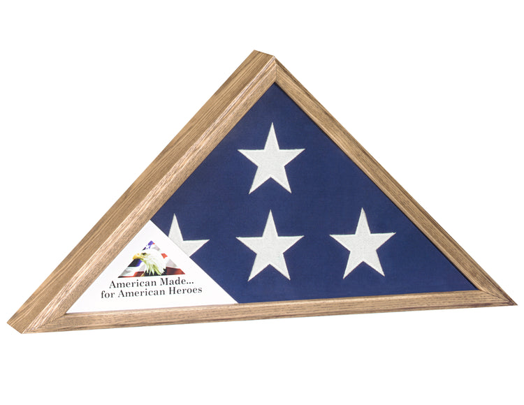 Oak Finish Wood Flag Case for 5x9.5 Flag