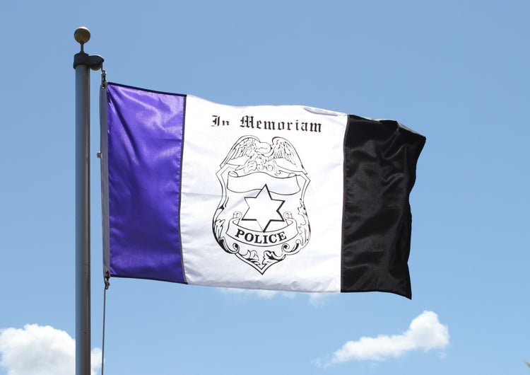 3x5 Police In Memoriam Outdoor Nylon Flag