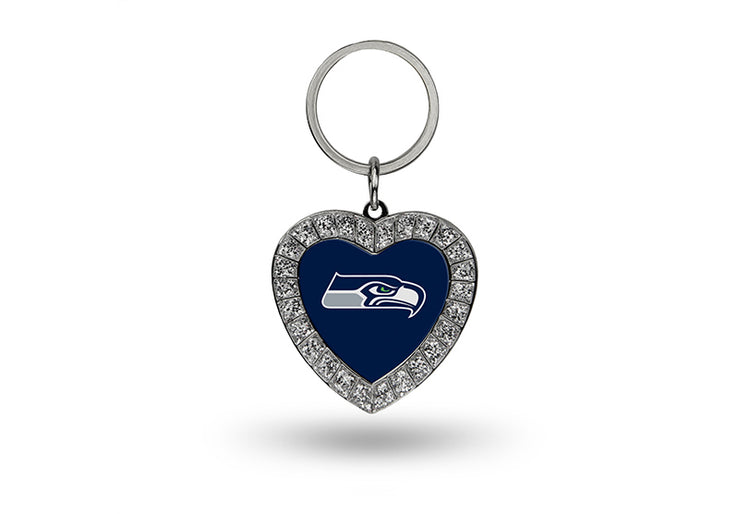 Seattle Seahawks Heart Key Ring