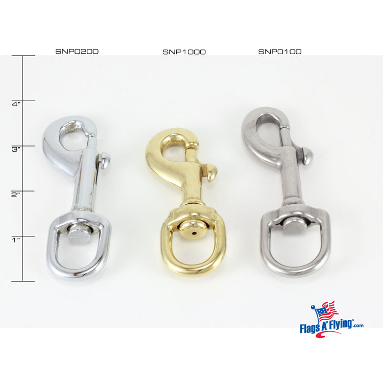 Brass Swivel Flag Snap for flags up to 5'x8'