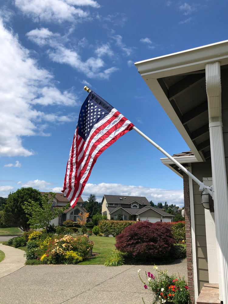 2x3 American Outdoor Sewn Nylon House Flag with Sleeve