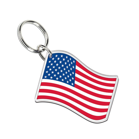 Waving American Flag Key Ring