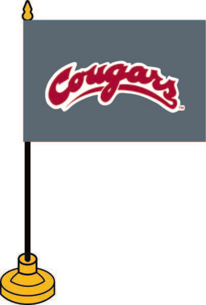 4"x6" Washington State University Cougars Stick Flag Set